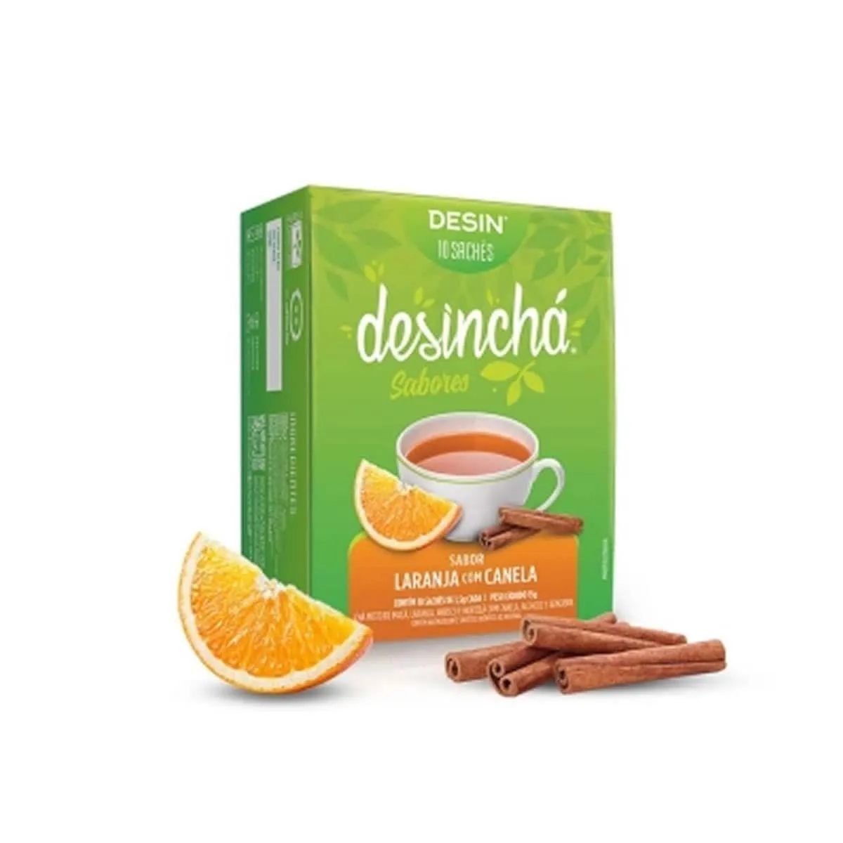 Desinchá Sabores - 10 Sachês Laranja com Canela - Desinchá