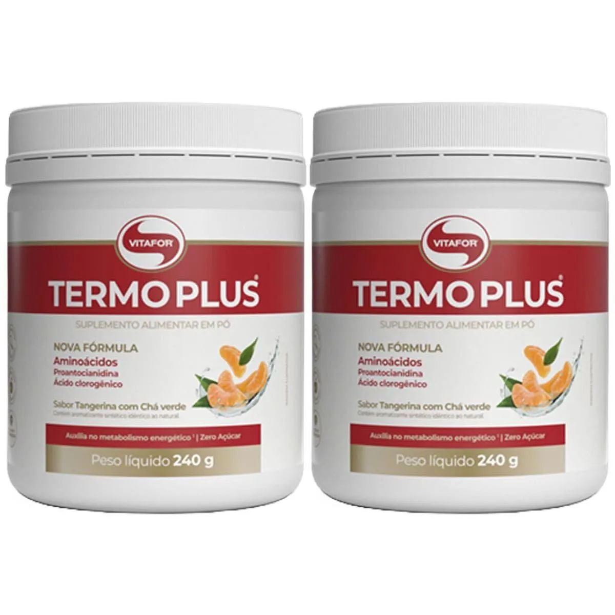 Kit 2X Termo Plus - 240G Tangerina com Chá Verde - Vitafor