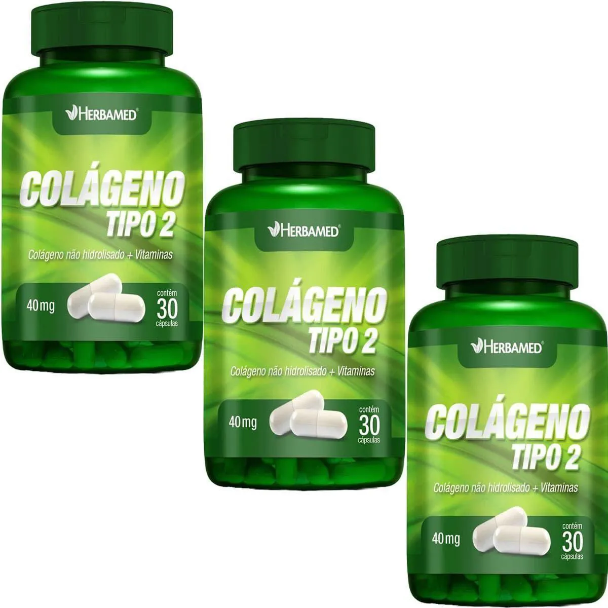 Kit 3X Colageno Tipo 2 - 30 Cáspulas - Herbamed