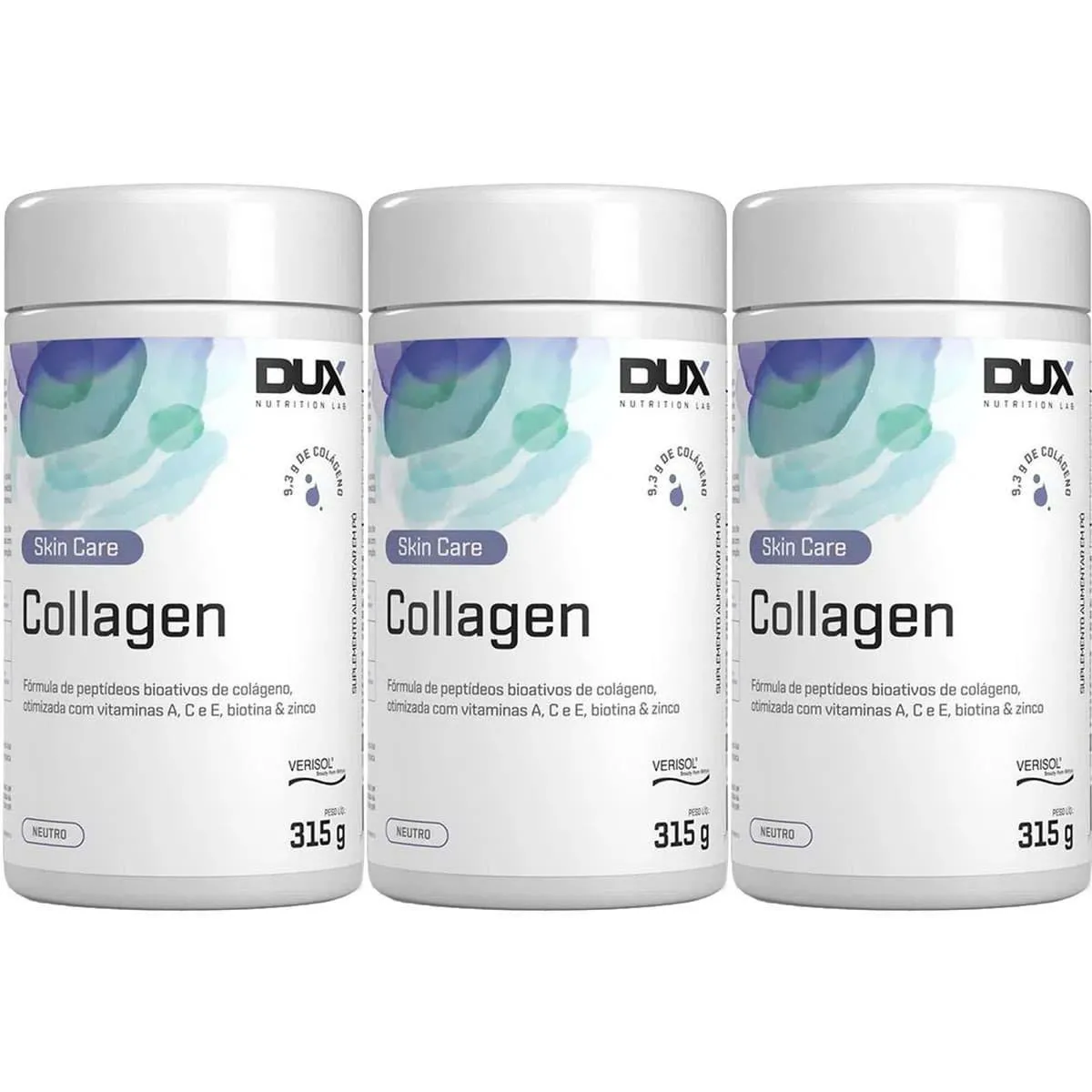 Kit 3X Collagen Verisol - 315G Neutro - Dux Nutrition