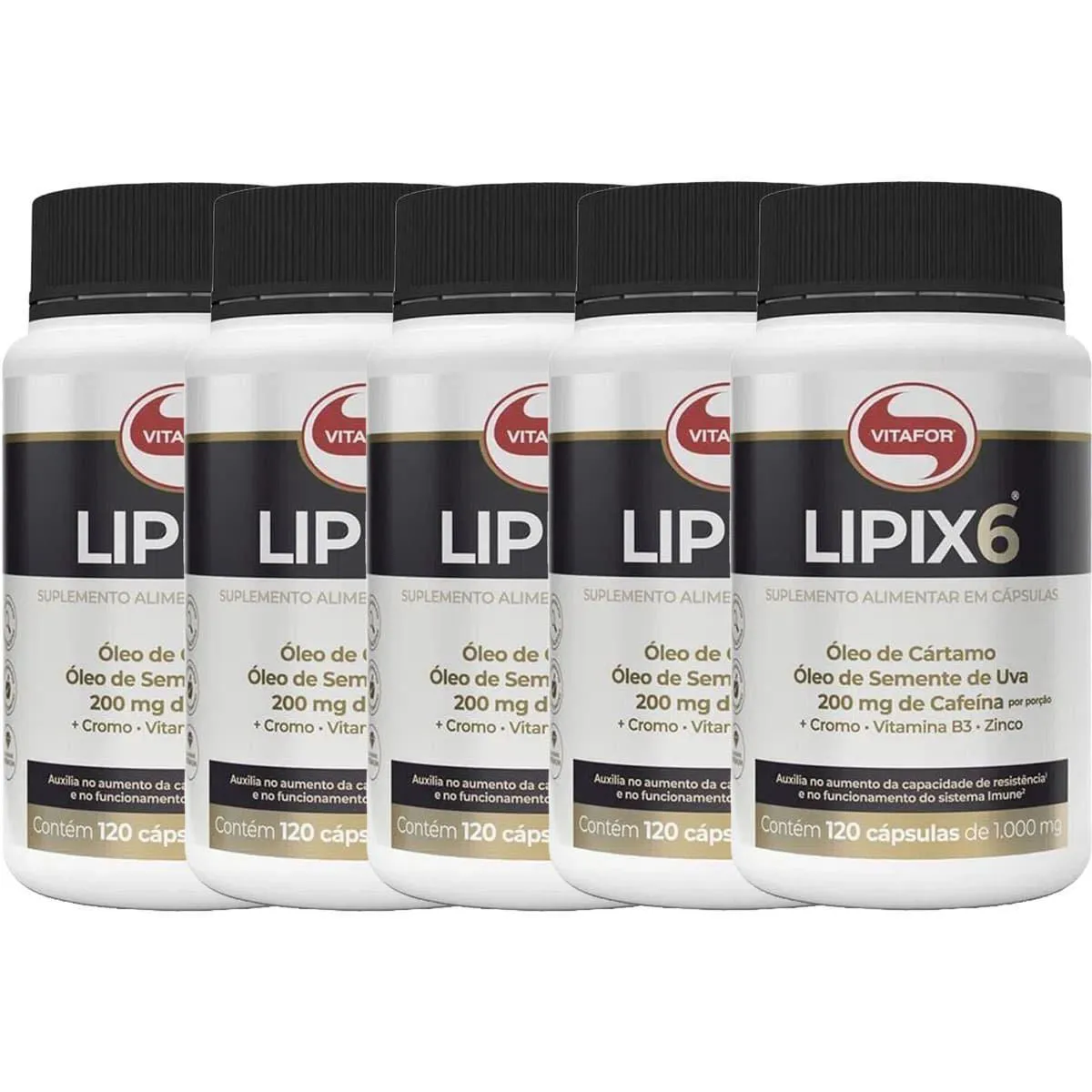 Kit 5X Lipix6 - 120 Cápsulas - Vitafor