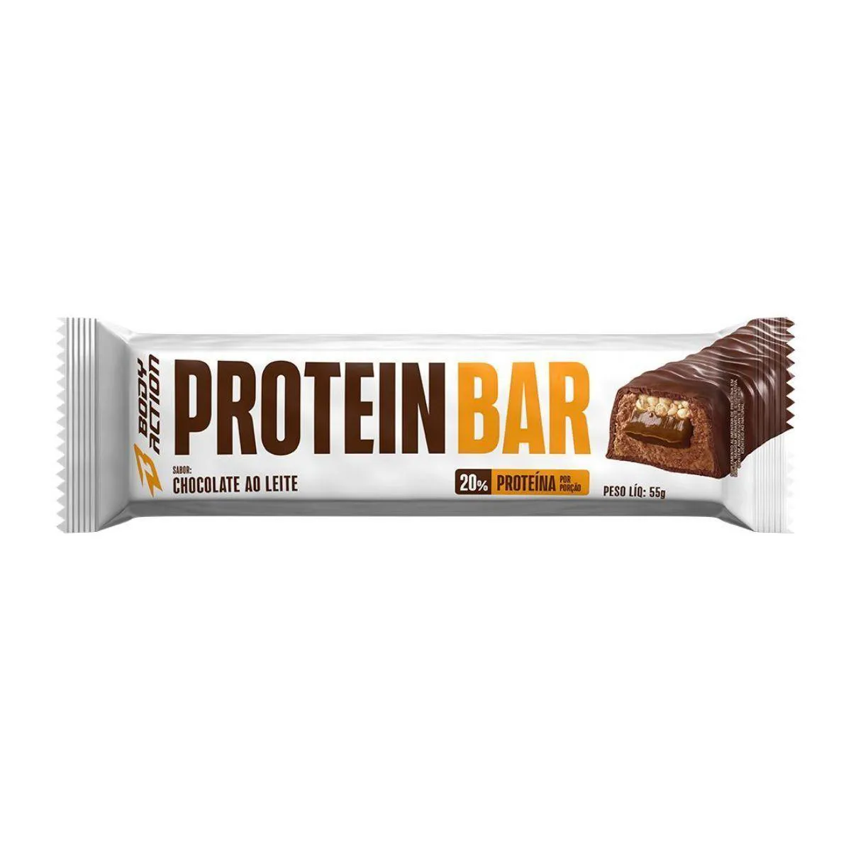 Protein Bar - 1 Unidade de 55G Chocolate ao Leite - Bodyaction