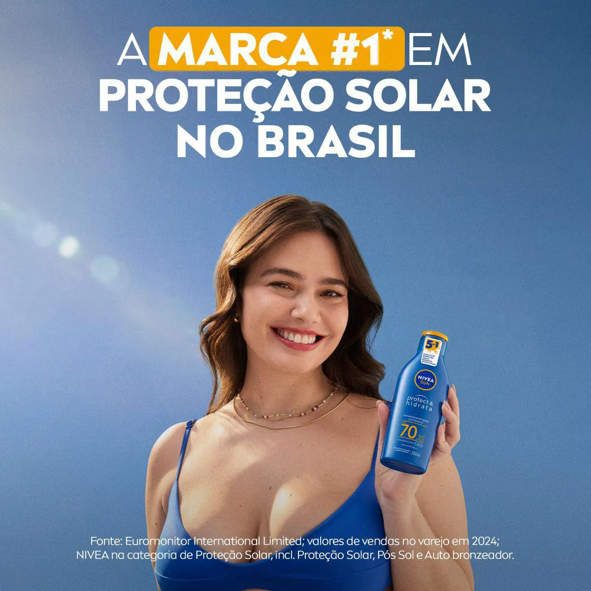 Protetor Solar Corporal Nivea Sun Protect & Hidrata FPS 70 200ml