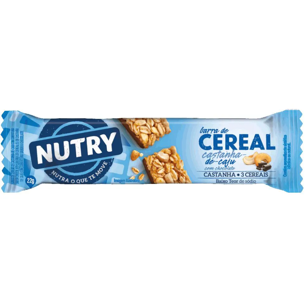 Barra de Cereal (22G) - Sabor: Castanha de Caju com Chocolate