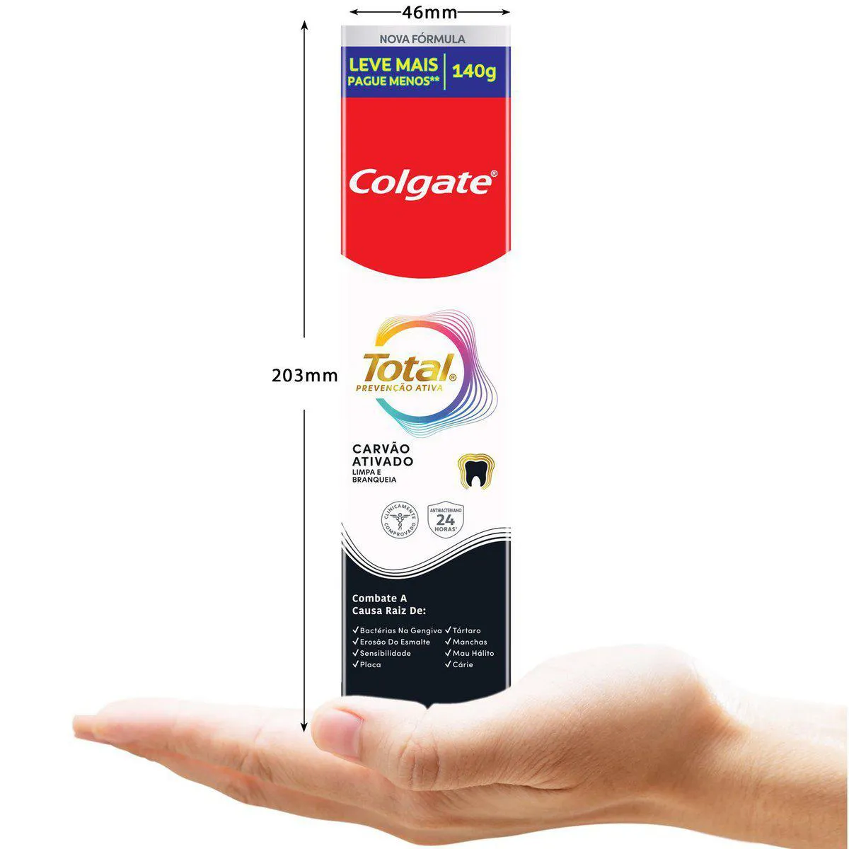 Creme Dental Colgate Total Carvão Ativado 140g