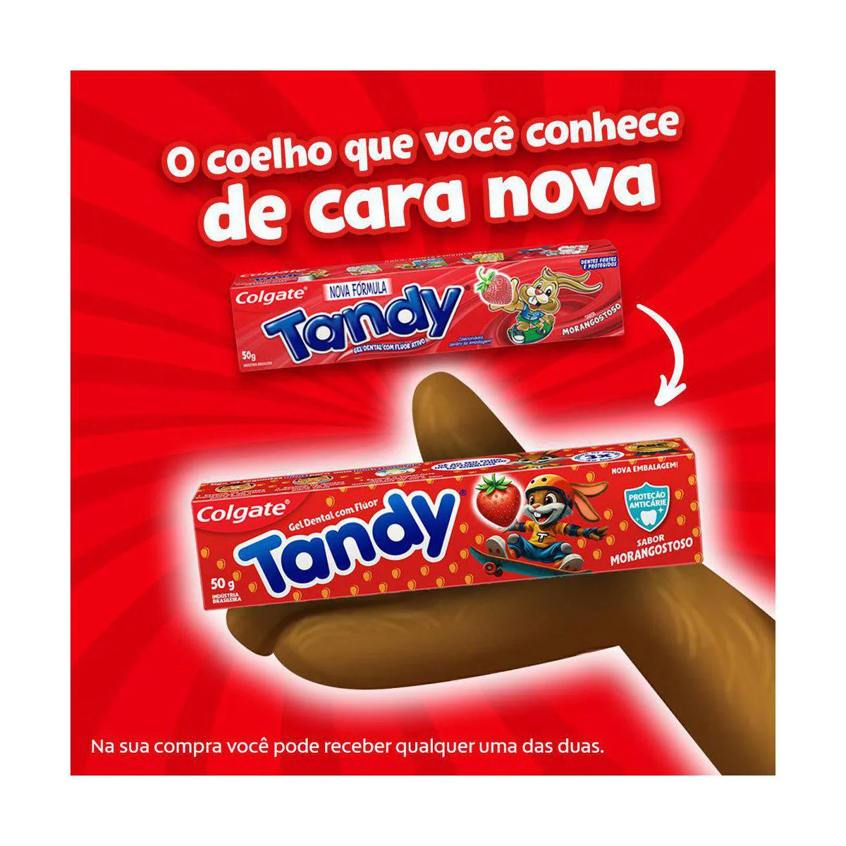Pasta de Dente Colgate infantil Tandy Morangostoso com 50g
