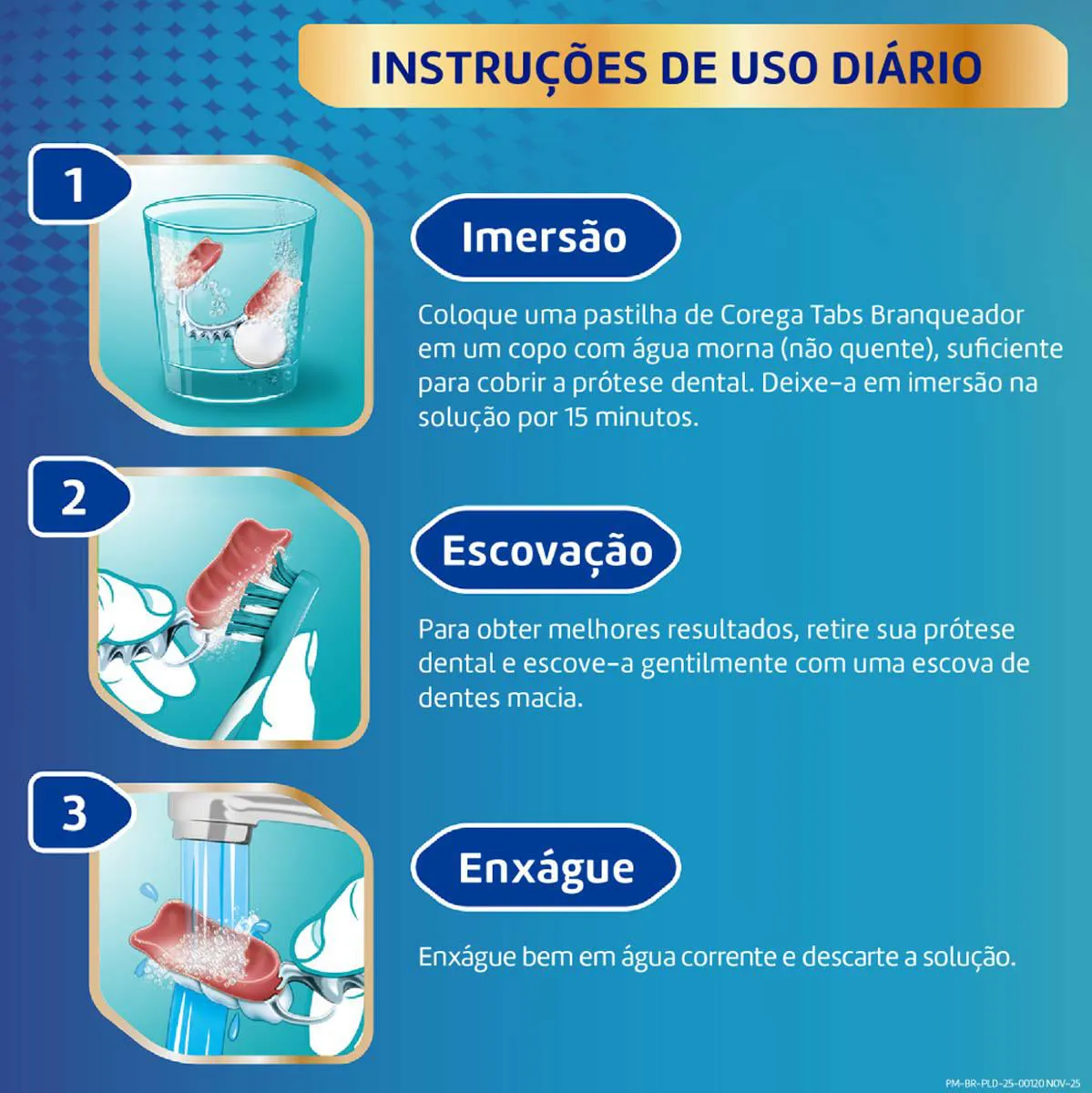 Corega Tabs Branqueador 6 Pastilhas