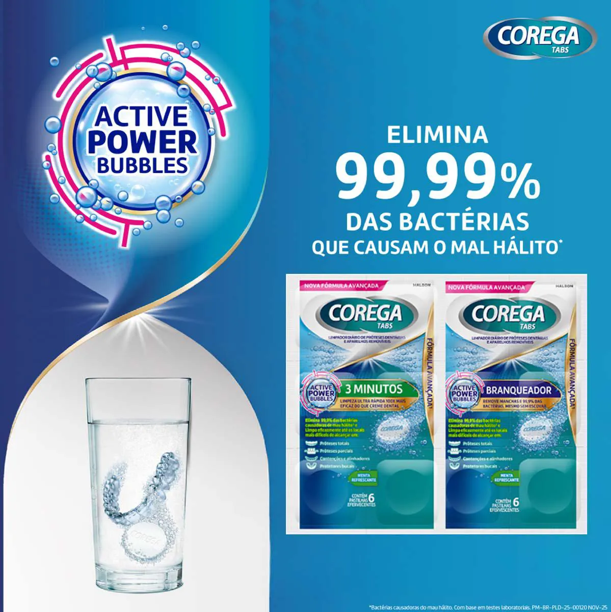 Corega Tabs Limpeza 3 Minutos 6 Pastilhas