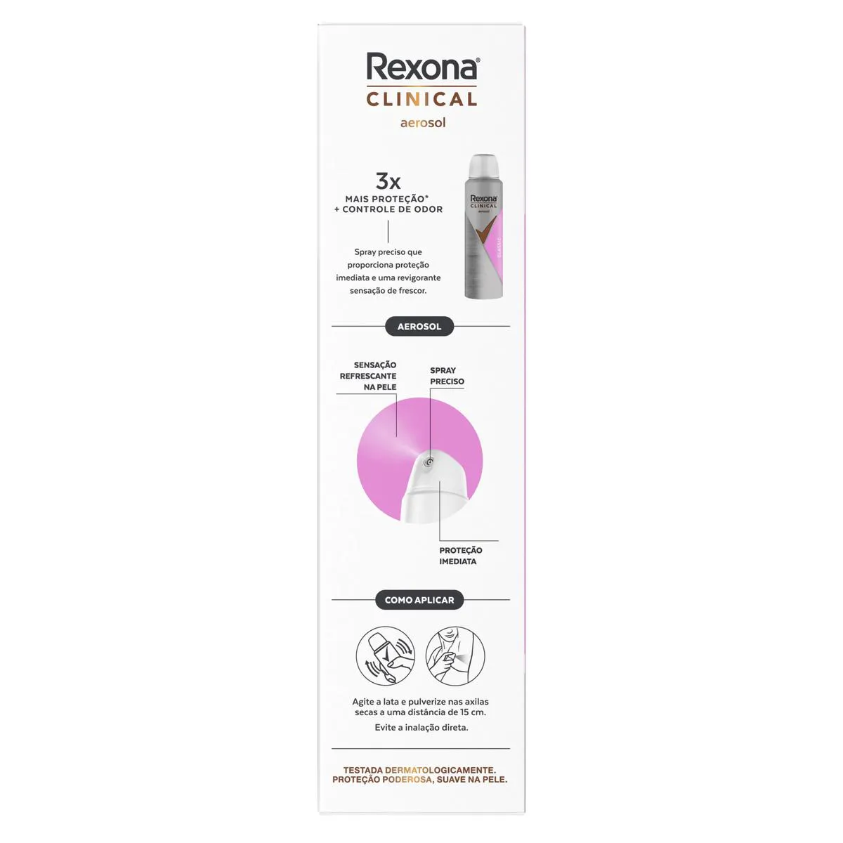 Desodorante Antitranspirante Aerosol Rexona Clinical Classic Feminino 96h 150ml