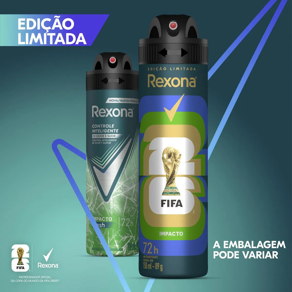 Desodorante Antitranspirante Aerosol Rexona Men Impacto 72h 150ml