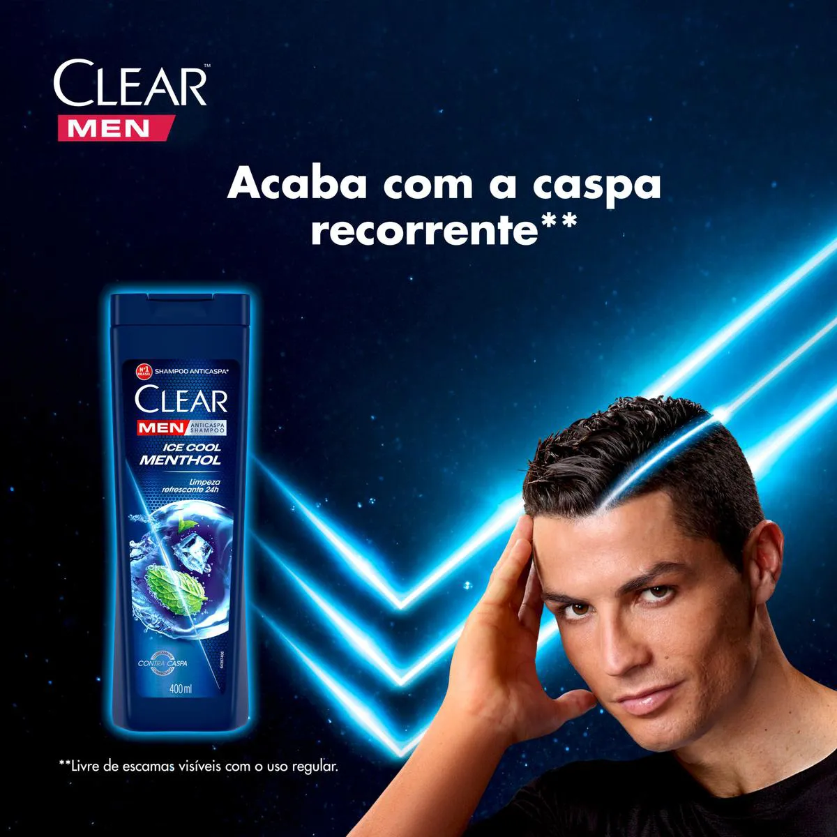 Shampoo Anticaspa Clear Men Ice Cool Menthol 400ml
