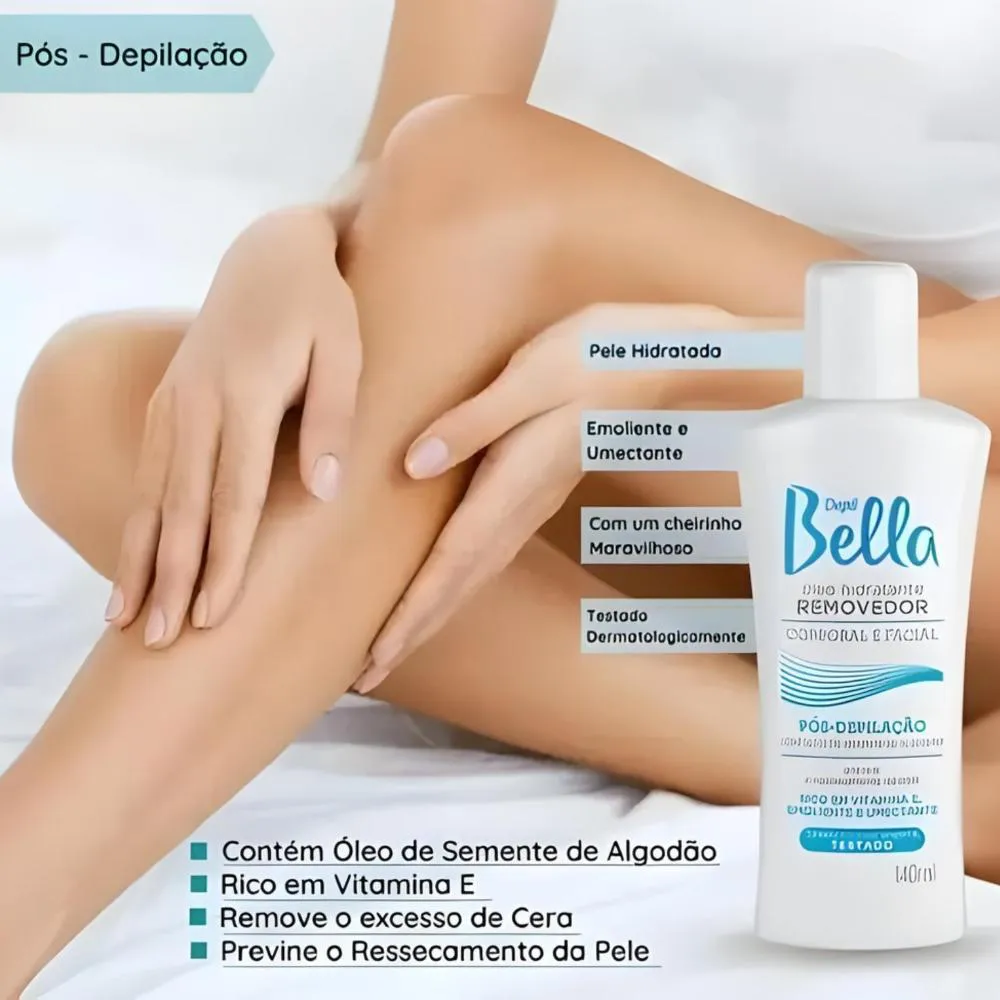 Kit Pré e Pós Depilação 140Ml + Gel Calmante Depil Bella
