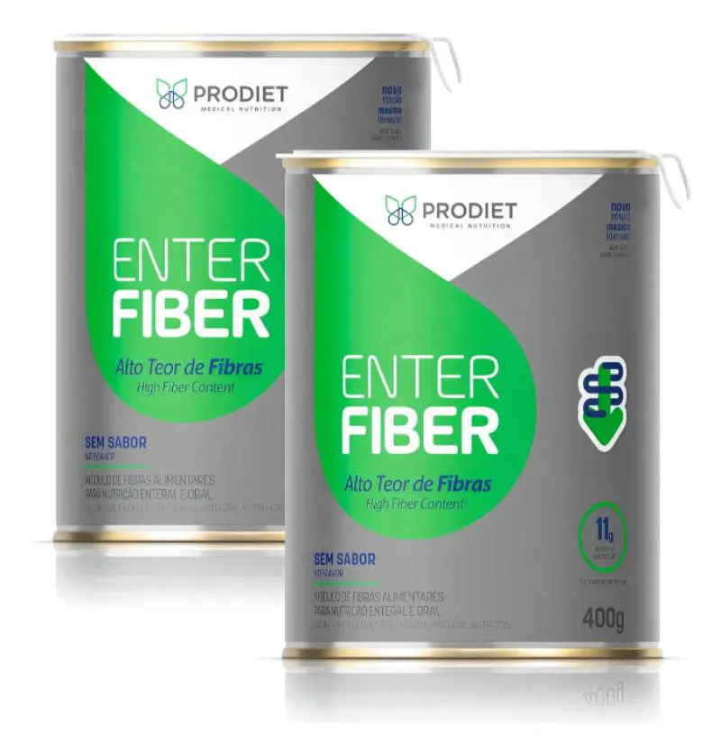 Kit C/ 2 Enterfiber sem Sabor - Lata 400 Gr