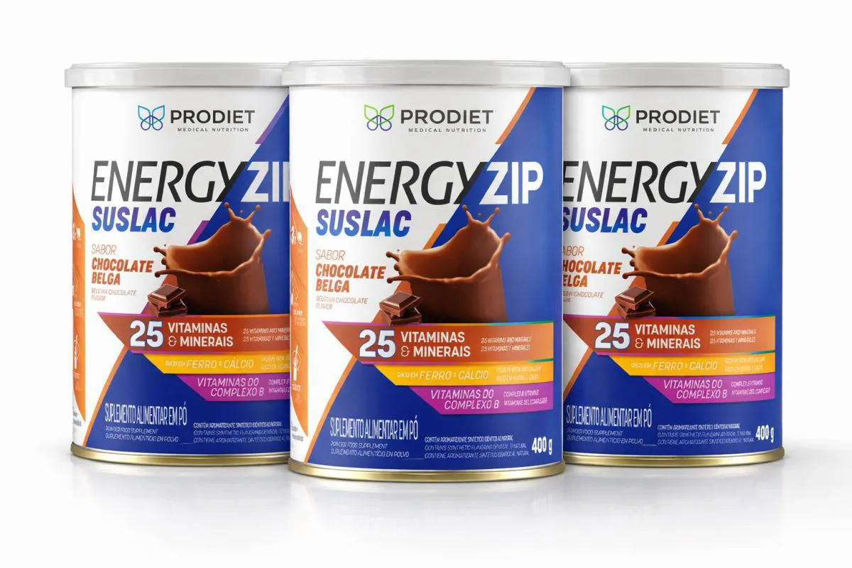 Kit C/ 3 Energyzip Suslac Chocolate - Lata 400 Gr