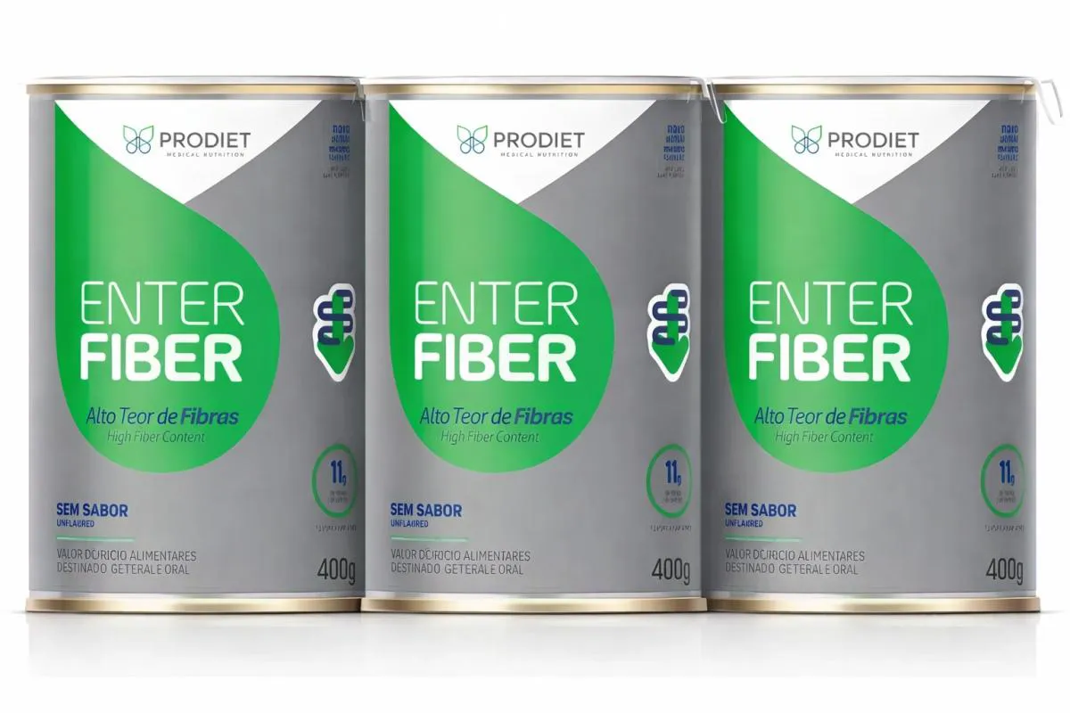 Kit C/ 3 Enterfiber sem Sabor - Lata 400 Gr
