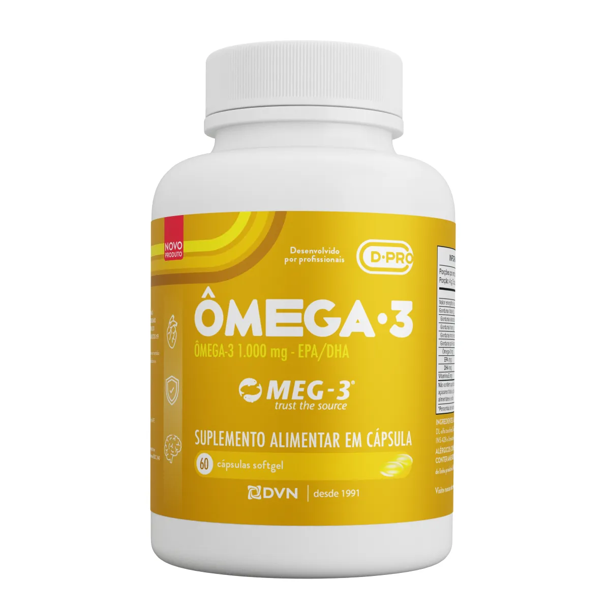 Ômega 3 1000mg Divina D.Pro 60 cápsulas softgel