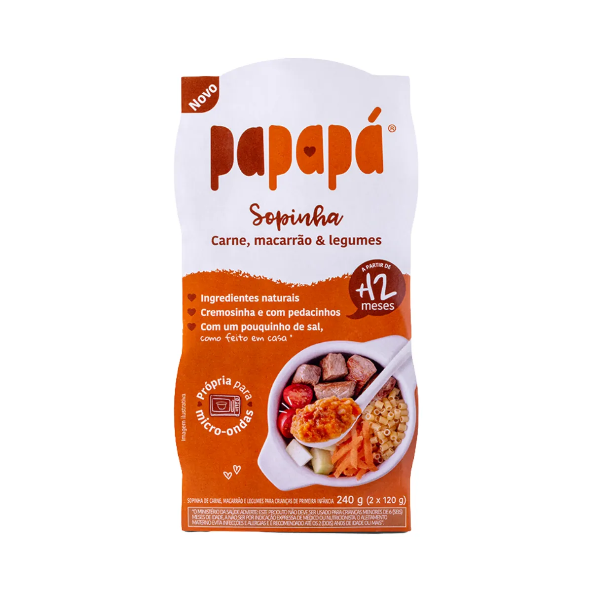 Sopinha Papapá Carne, Macarrão e Legumes +6 Meses 240g