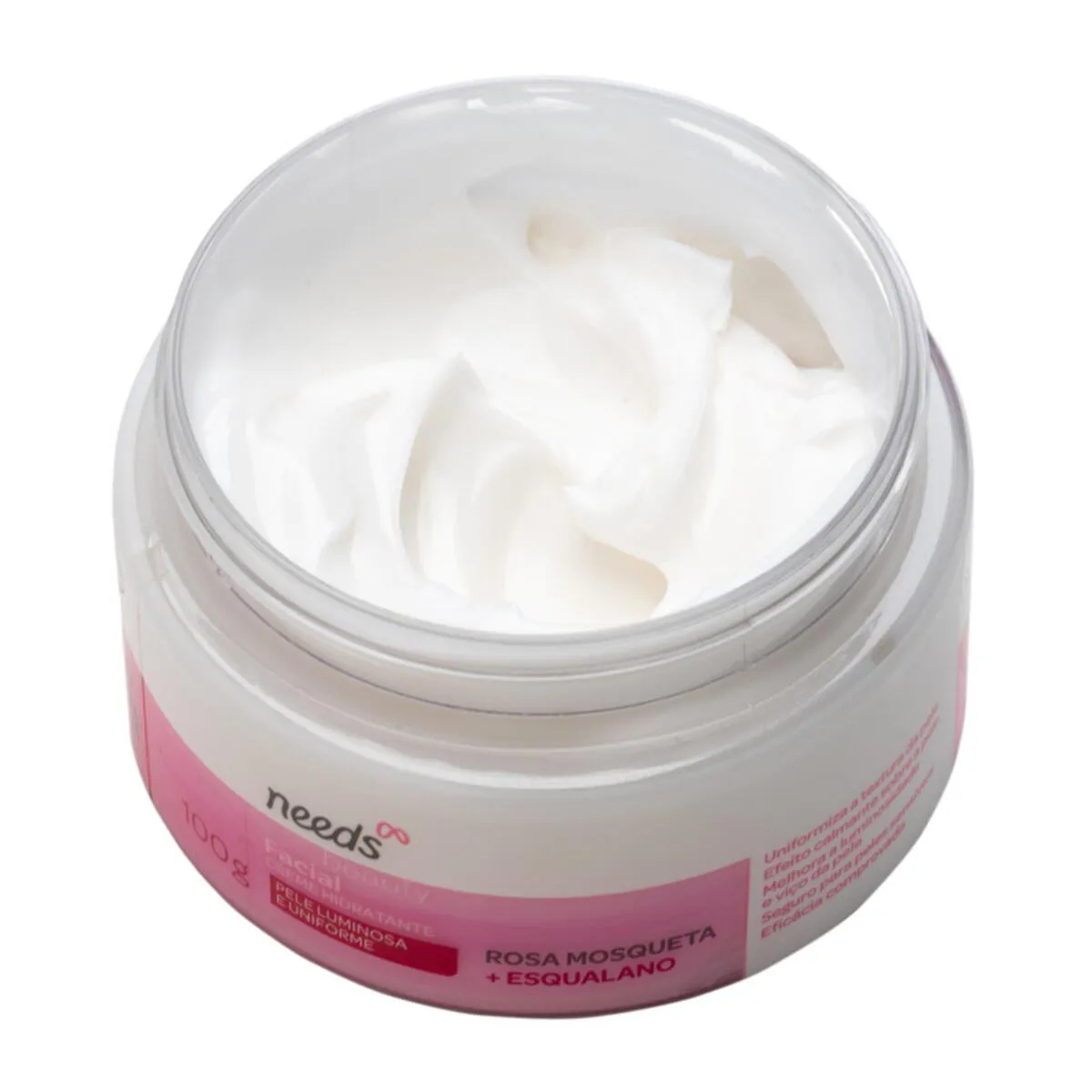Creme Hidratante Facial Needs Beauty Rosa Mosqueta 100g