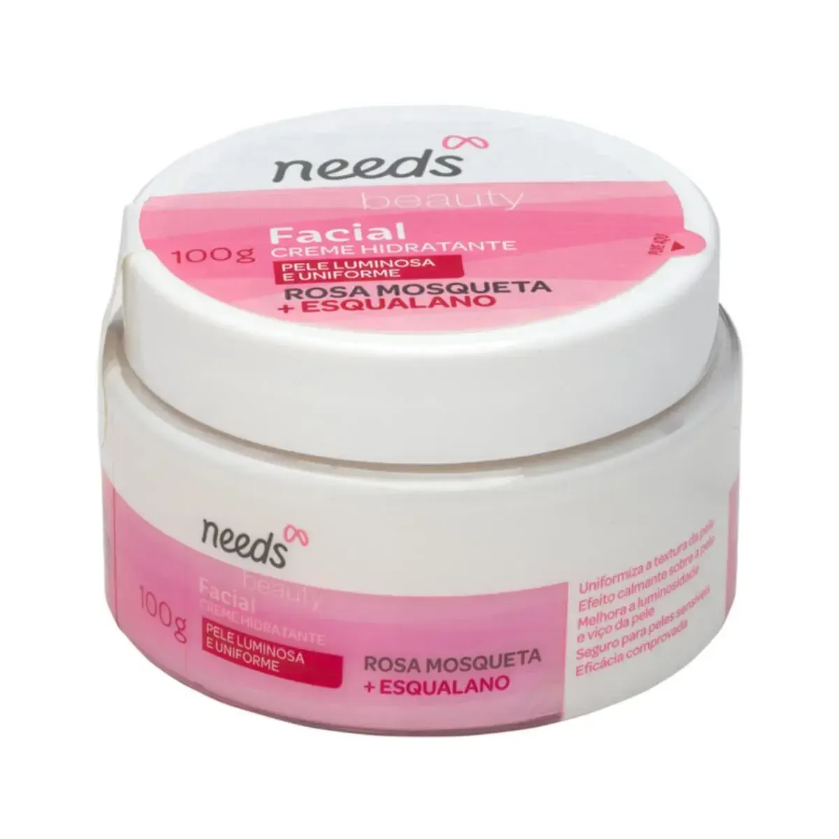 Creme Hidratante Facial Needs Beauty Rosa Mosqueta 100g