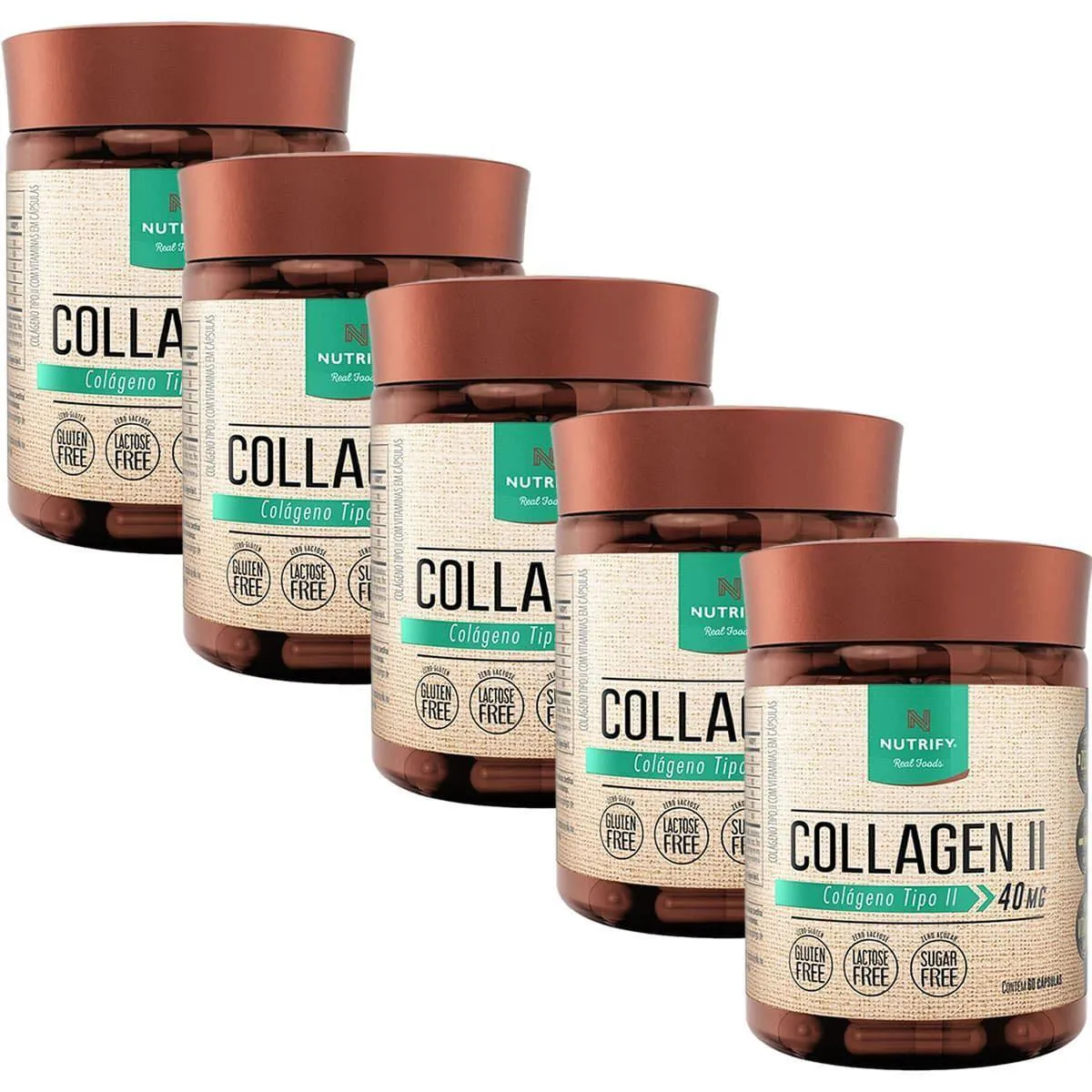 Kit 5X Collagen Ii - 60 Cápsula - Nutrify