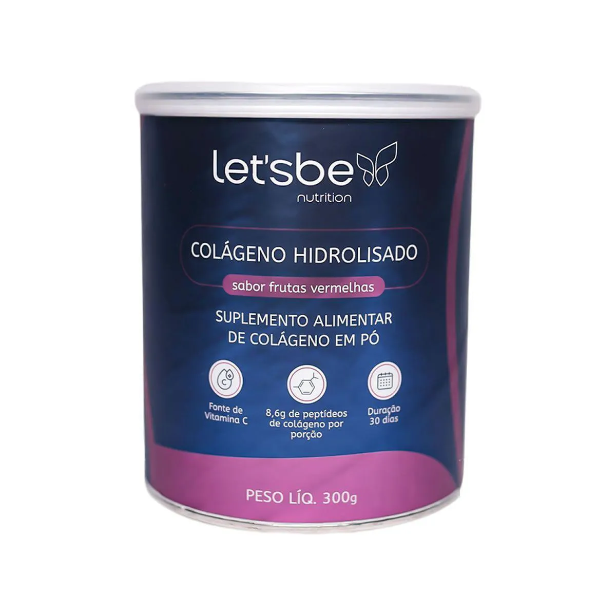 Colágeno Hidrolisado - 300G Frutas Vermelhas - Let´s Be Nutrition
