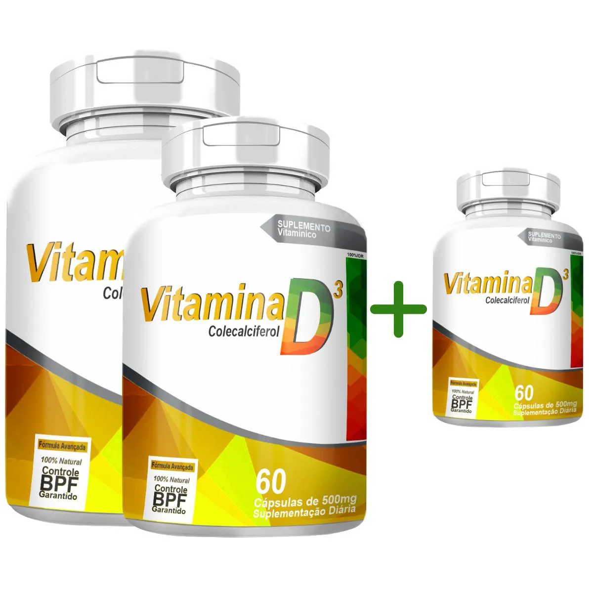 Vitamina D3 Colecalciferol 2000Ui Compre 2 Leve 3 com Total de 180 Capsulas