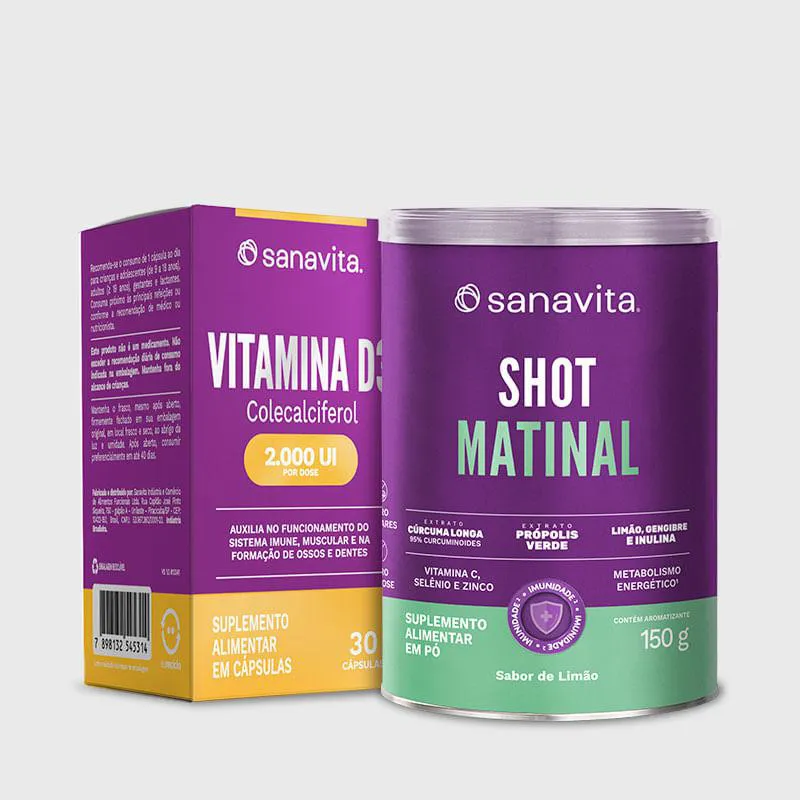 Combo Manhã Ativa Vitamina D3 | Shot Matinal