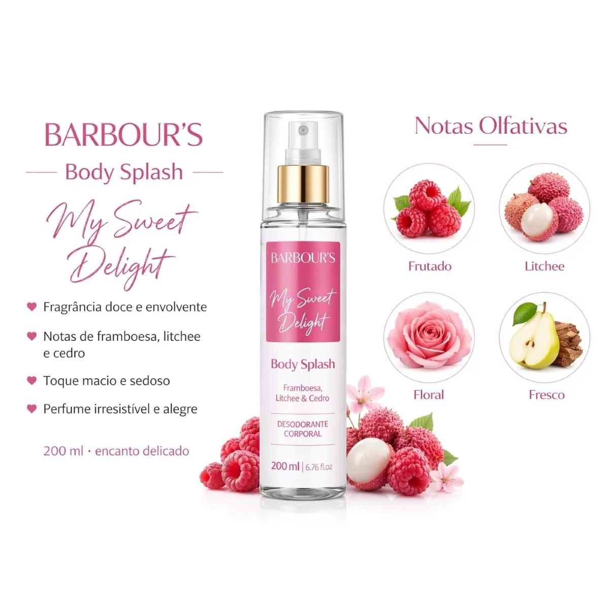 Body Splash Barbous Beauty My Sweet Delight 200ml