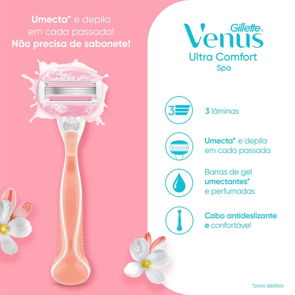 Aparelho de Depilar Gillette Venus Spa Feminino com 1 unidade