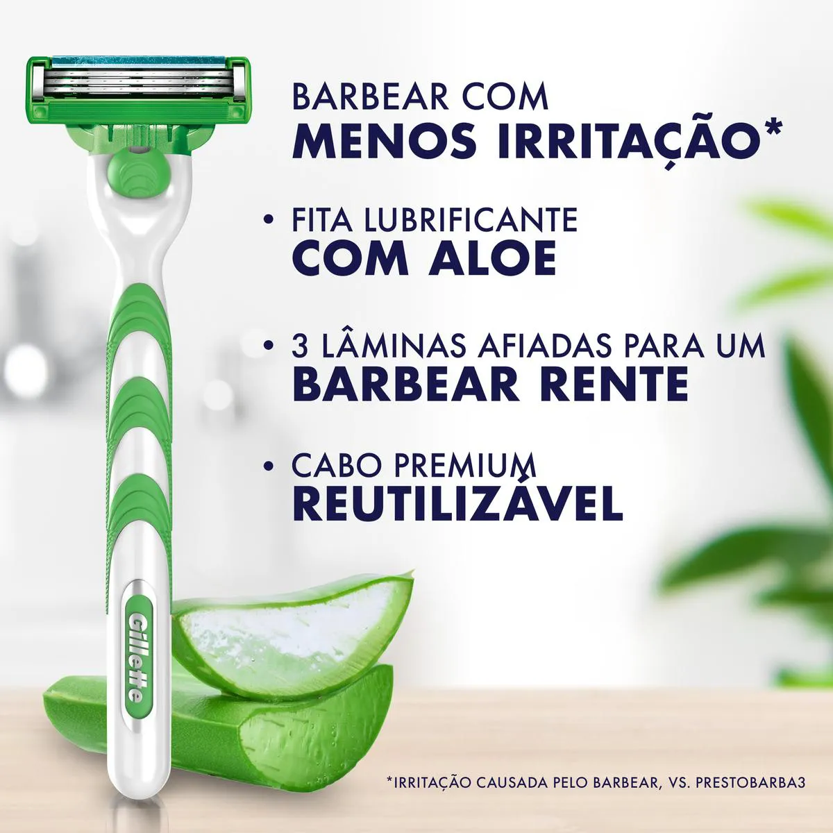 Carga para Aparelho de Barbear Gillette Mach3 Sensitive com 4 unidades