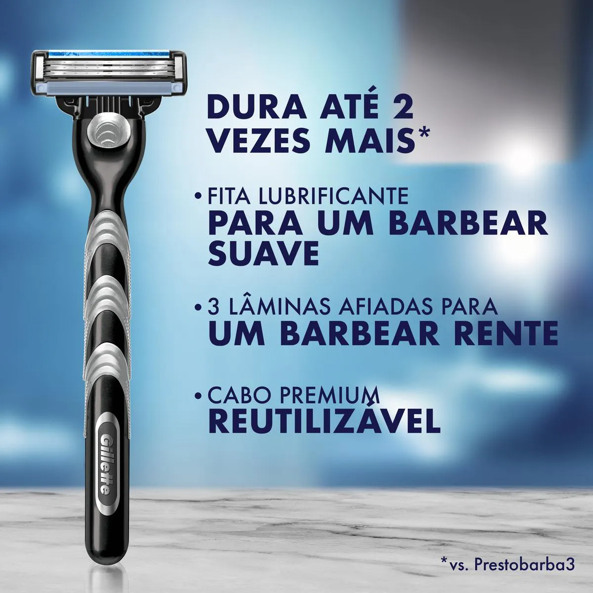 Refil para Barbear Gillette Mach3 com 4 unidades
