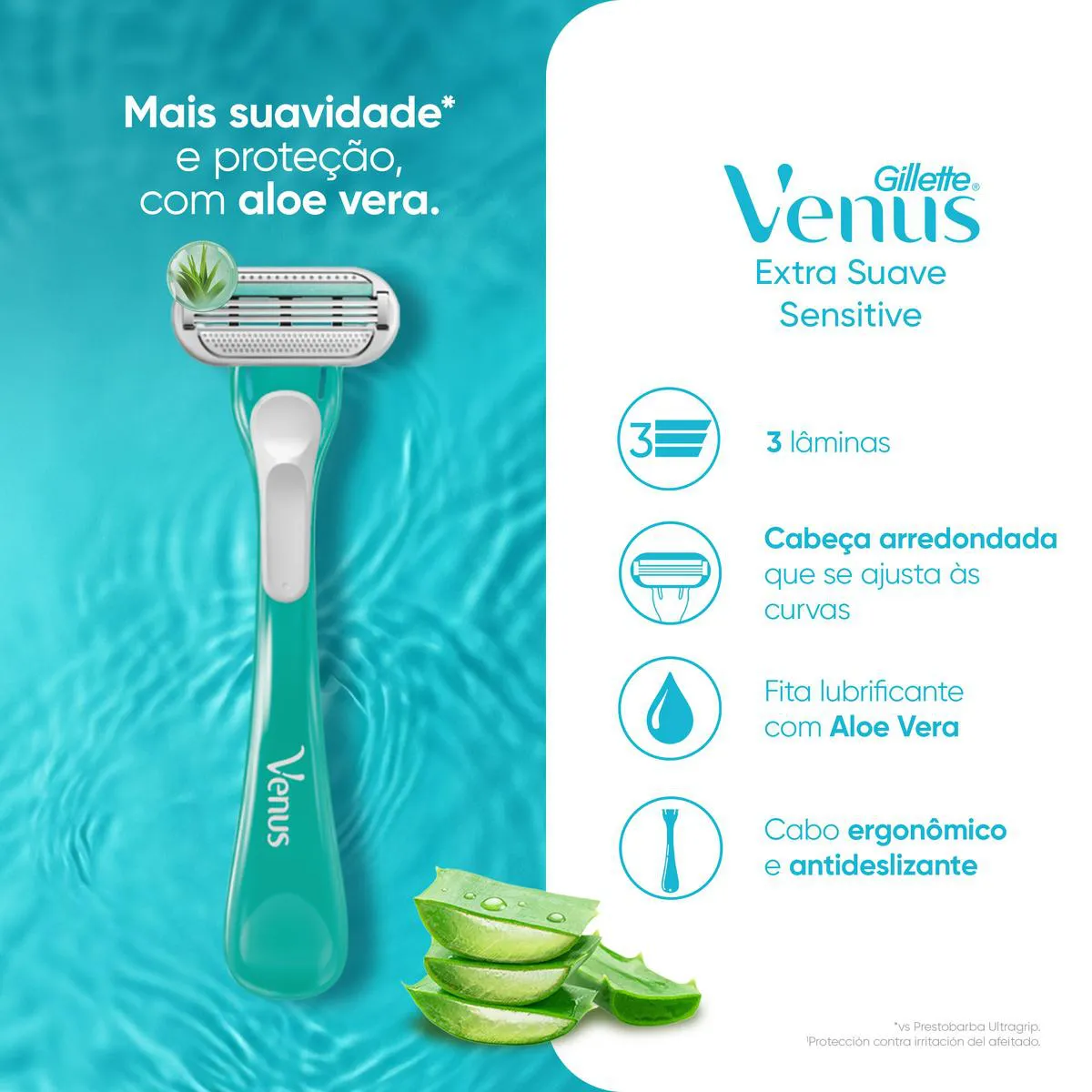 Aparelho de Depilar Gillette Venus Sensitive Feminino com 2 unidades
