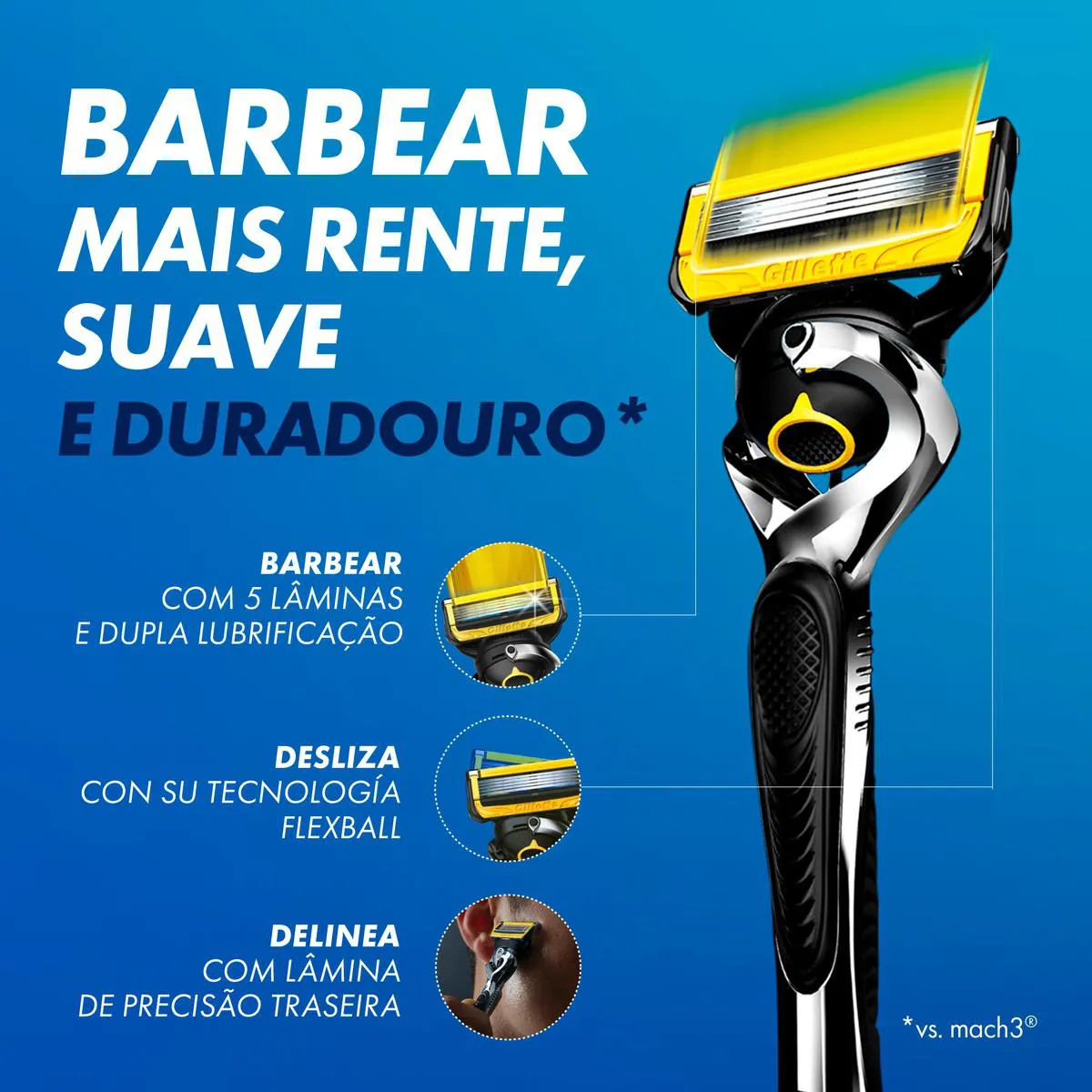 Carga para Aparelho de Barbear Gillette Proshield 4 unidades