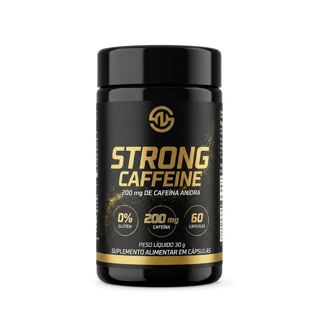 Strong Caffeine 60 Cápsulas - Cafeína Anidra - Strong Now Labs