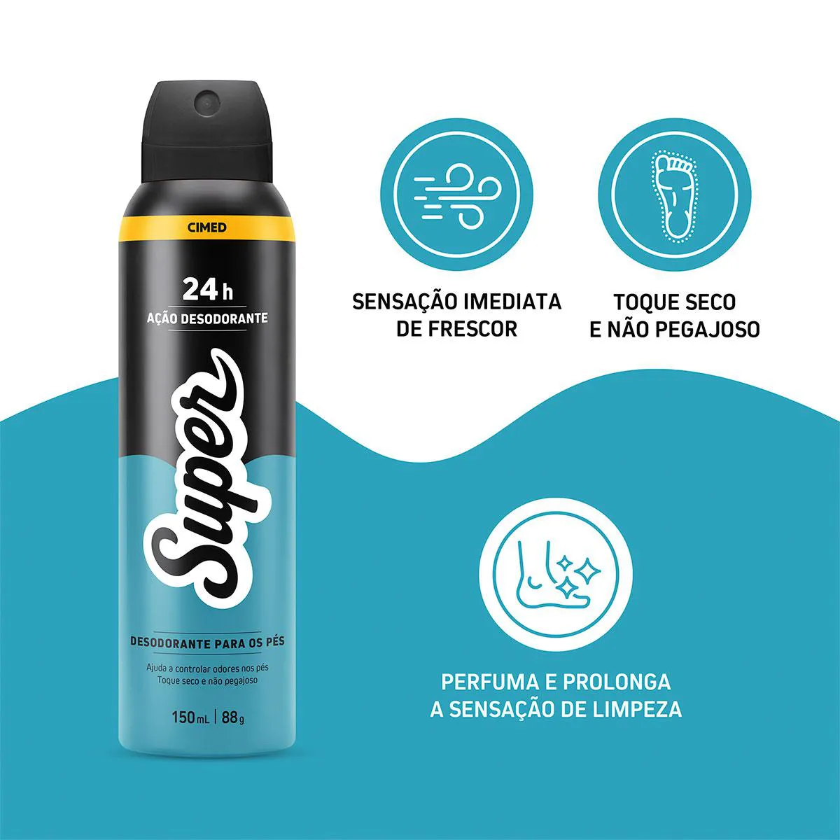 Desodorante Aerosol Super para os Pés 150ml