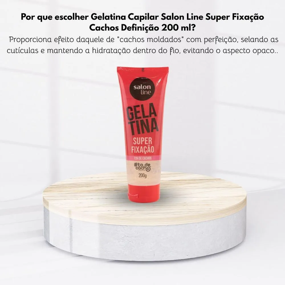 Gelatina Capilar Salon Line Super Fixação Cachos Definição 200 Ml