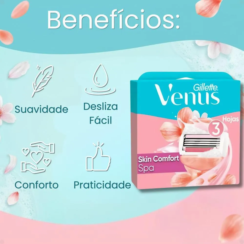 Carga para Aparelho Gillette Venus Skin Comfort Spa 2Un