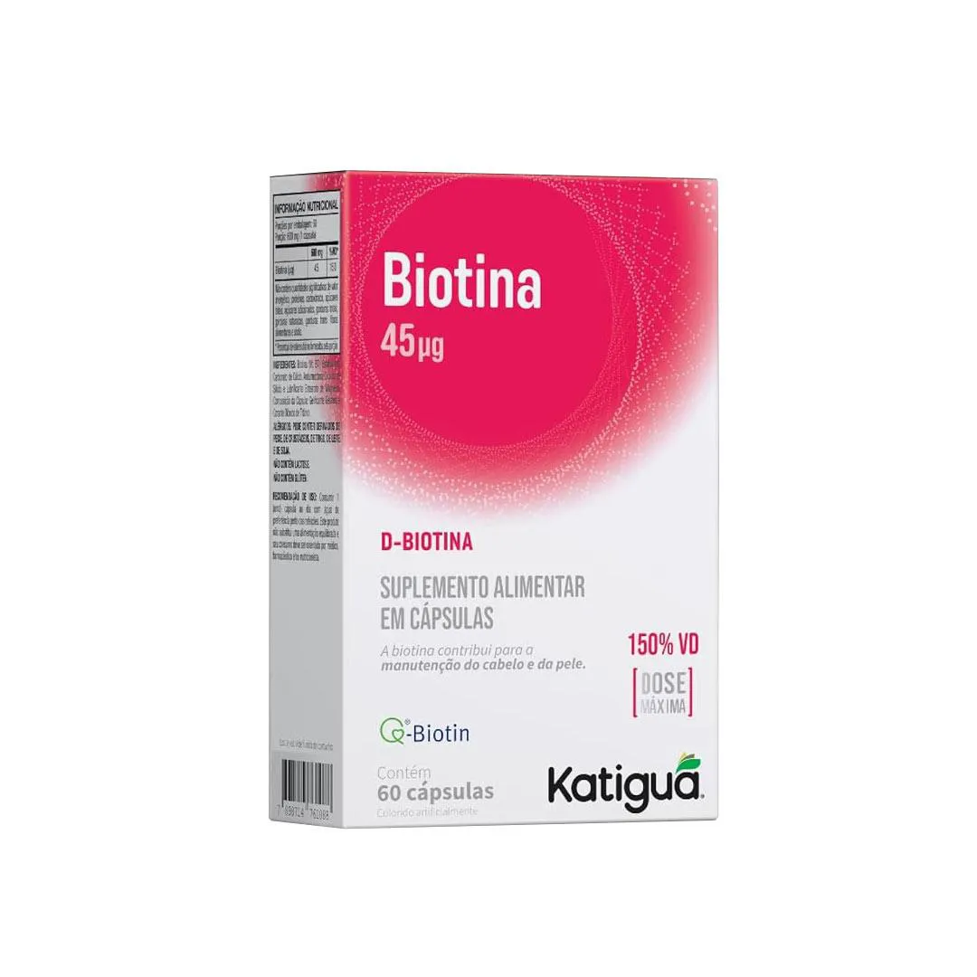 Biotina Dose Máxima 600mg - 60 Caps - Katiguá