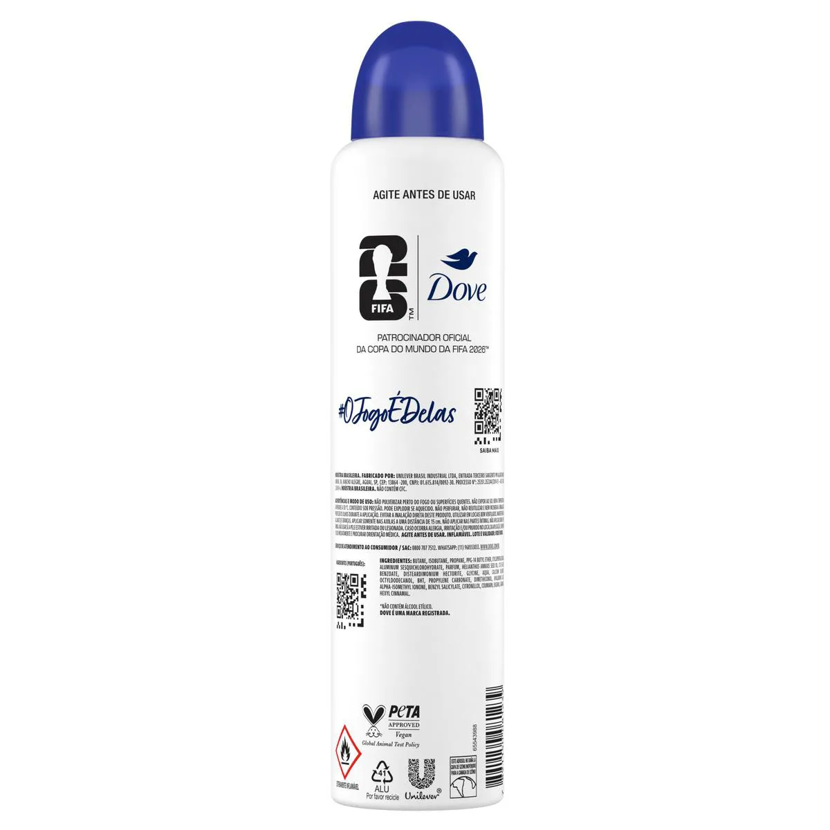 Desodorante Antitranspirante Aerosol Dove Original Feminino 72h 250ml