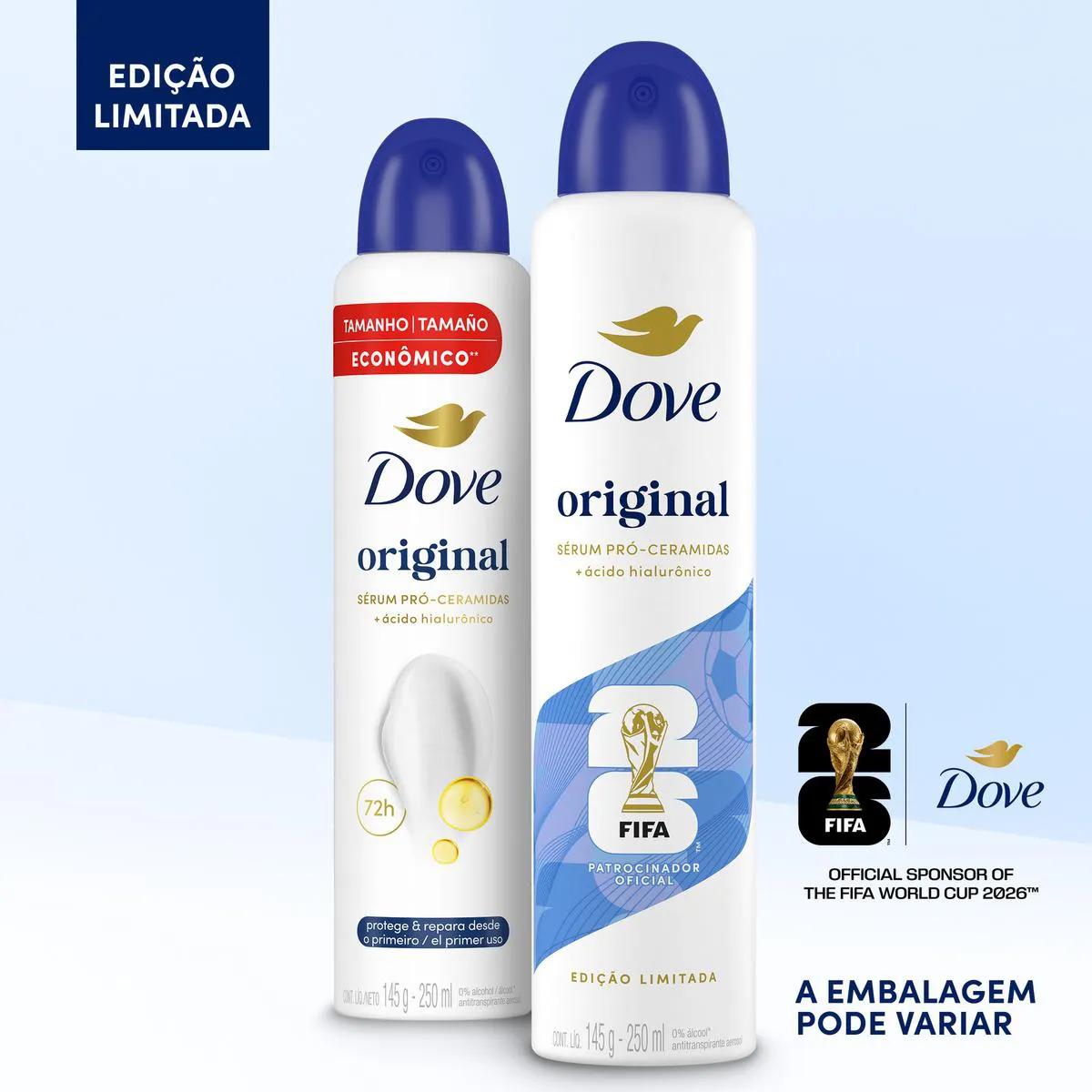 Desodorante Antitranspirante Aerosol Dove Original Feminino 72h 250ml
