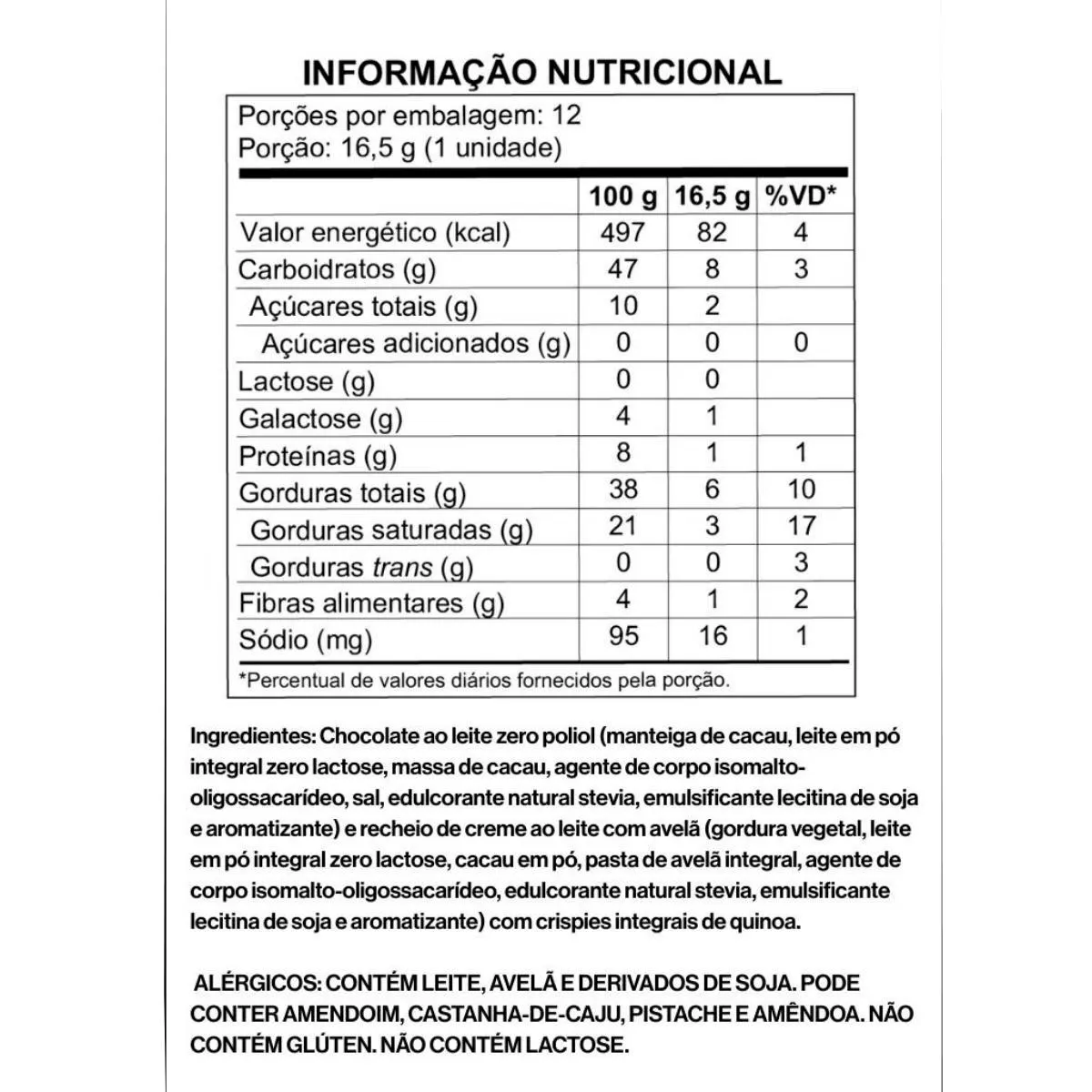 Barra Luckau Crunch ao Leite 16,5g