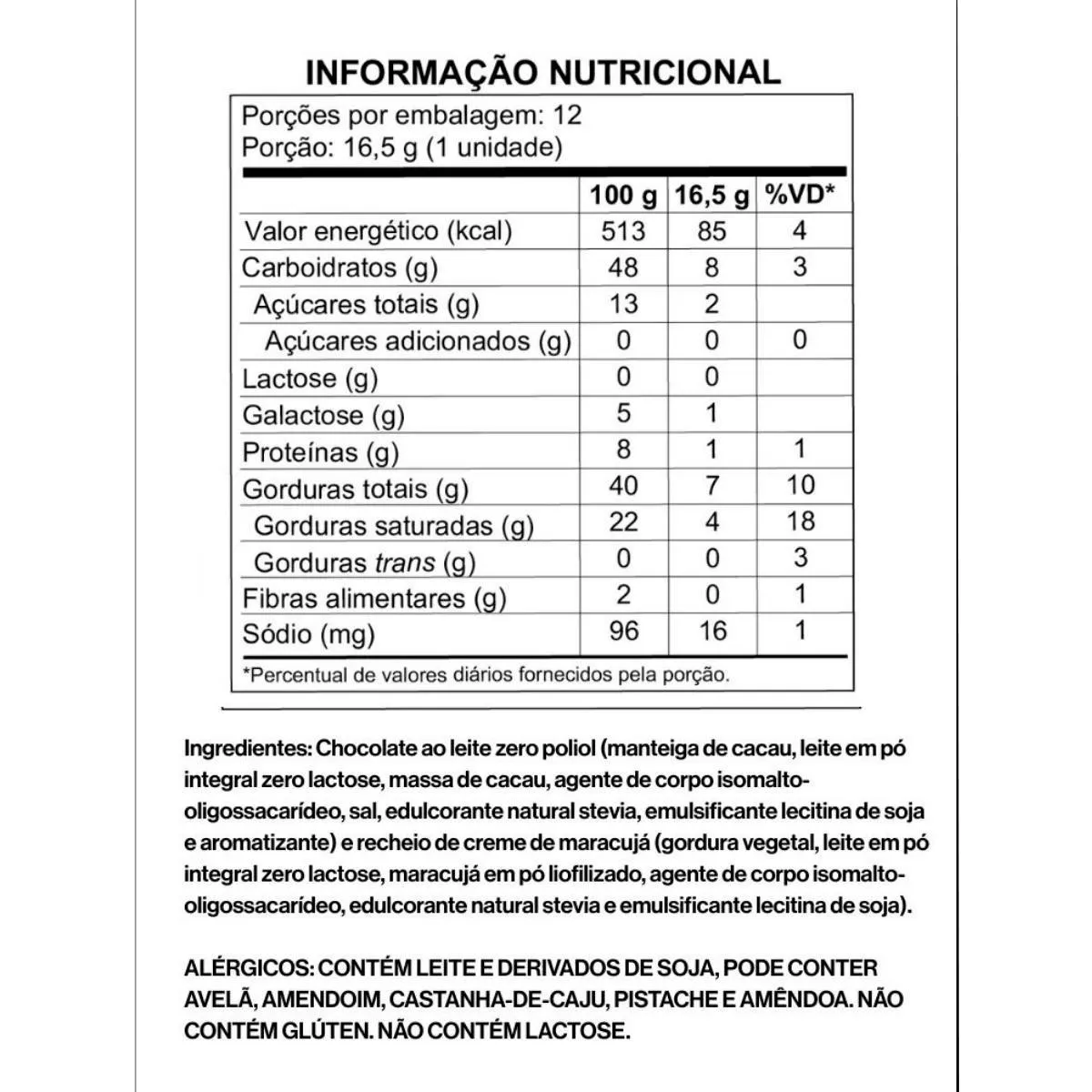 Barra Luckau Crunch ao Leite Maracujá 16,5g