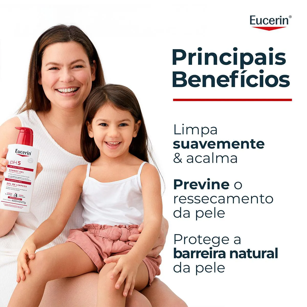 Gel de Limpeza Corporal Eucerin PH5 Pele Seca e Sensivel 400ml
