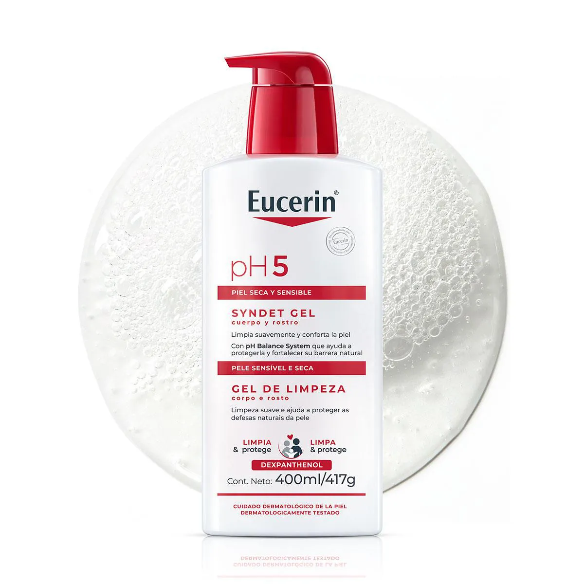 Gel de Limpeza Corporal Eucerin PH5 Pele Seca e Sensivel 400ml