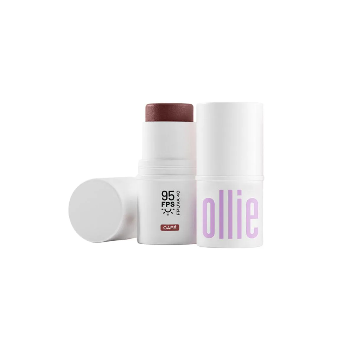 Bastão 3 em 1 Ollie Blush Batom e Sombra FPS 95 4,5g - Café