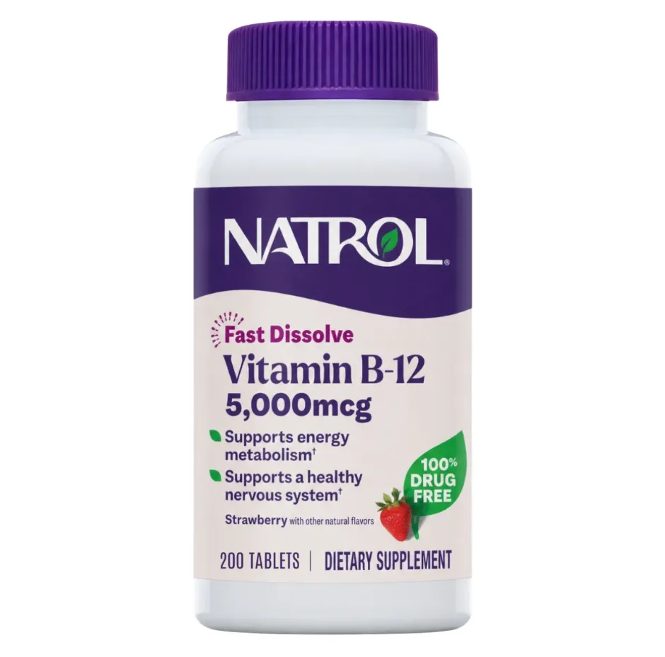 Vitamina B12 Fast Dissolve 200 Tabletes Morango Natrol