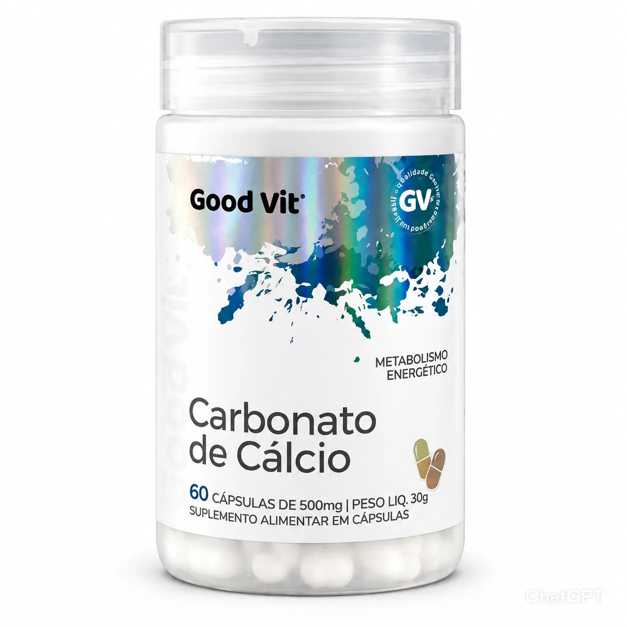Carbonato de Cálcio 500Mg C/60 cápsulas - Good Vit