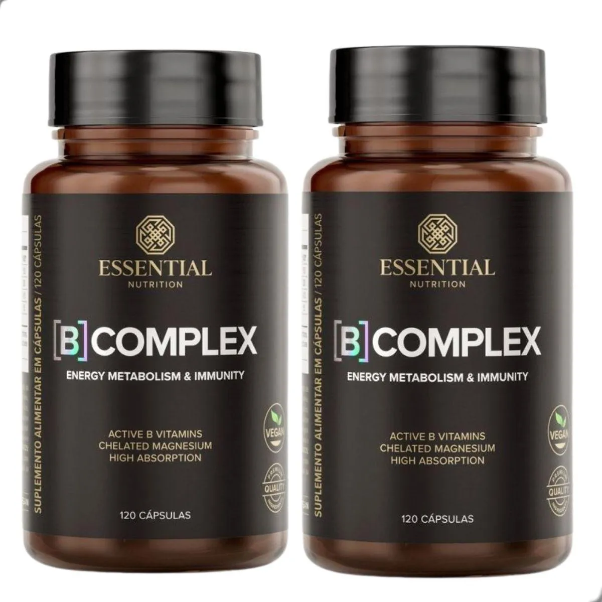 Kit 2 B Complex + Magnésio Vitaminas 120 Capsulas Essential
