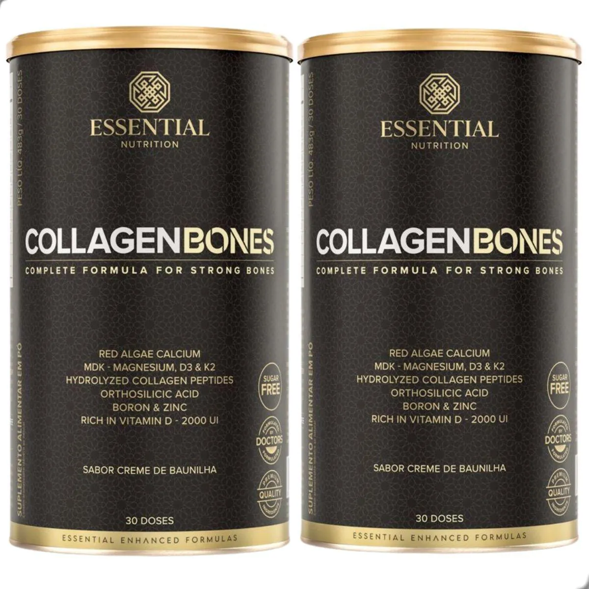 Kit 2 Collagen Bones 483G Nutrição dos Ossos Essential