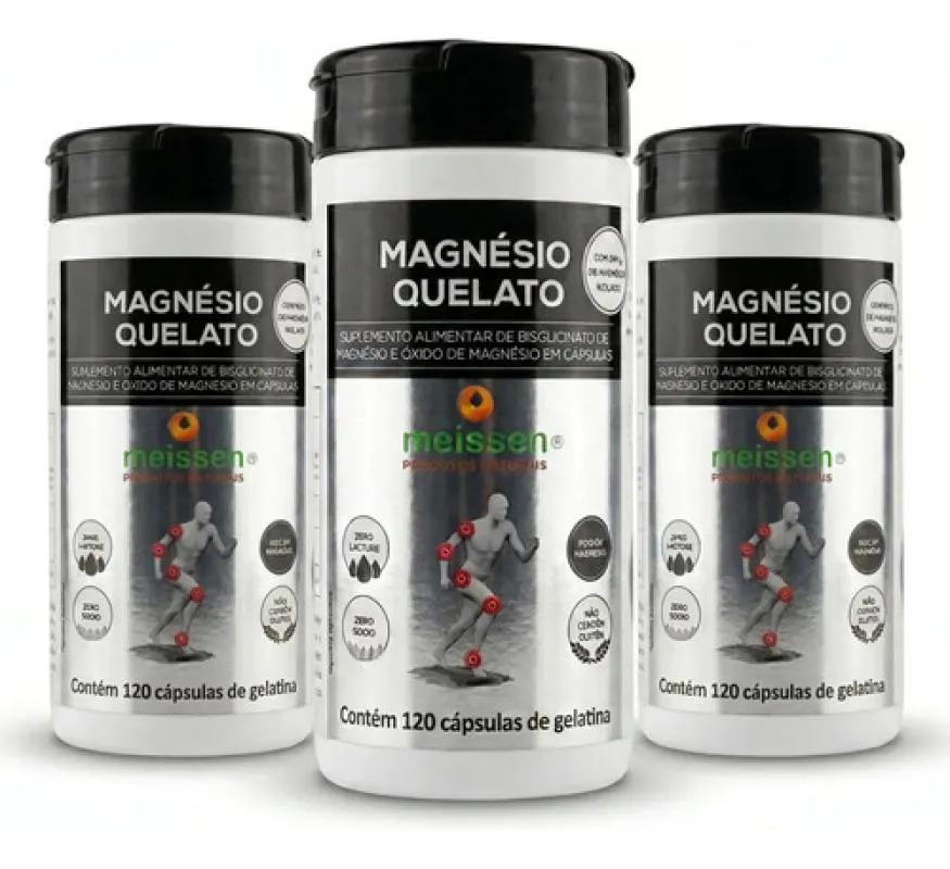 Kit 3 Magnesio Taurato 120 Capsulas - Meissen